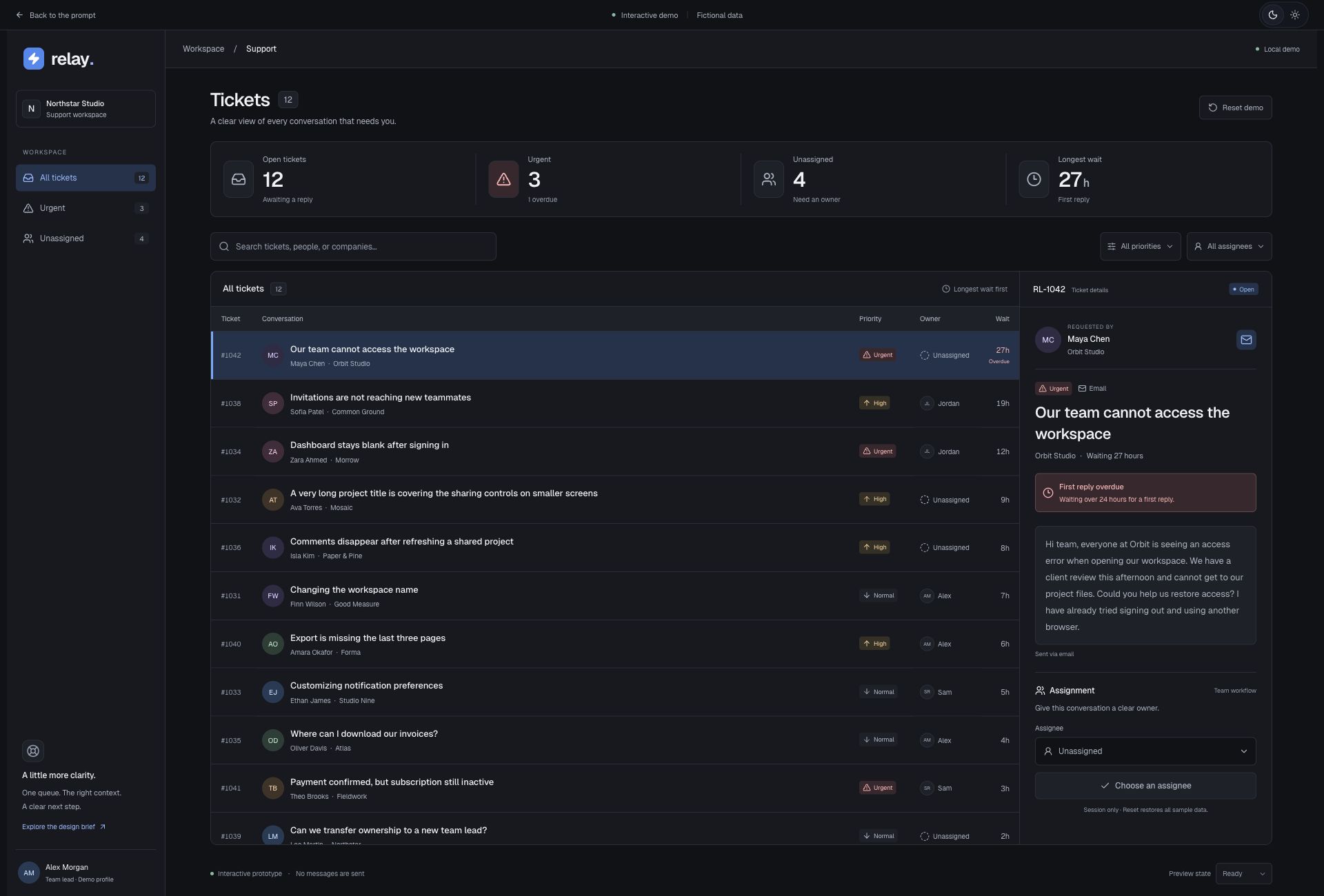Working interface preview