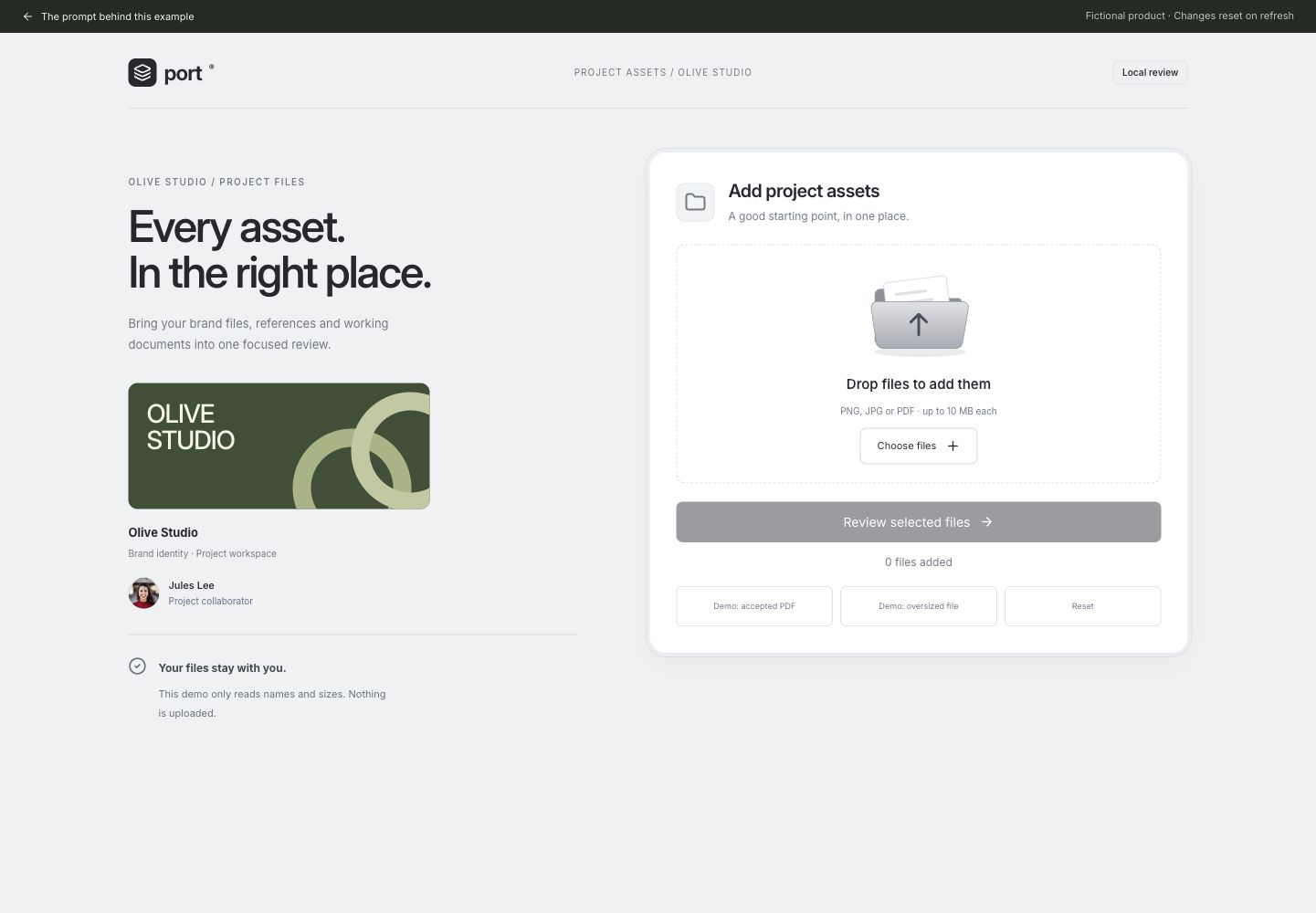 Every file deserves a clear status. — revised design